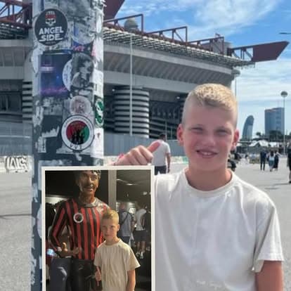 Onze sticker bij het San Siro